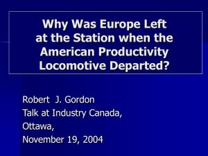Why Was Europe Left at the Station when the American Productivity