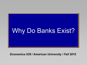 Why Banks Exist_Fall 2015