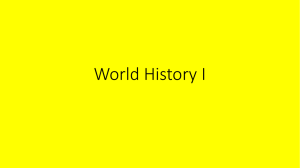 World History I - Hotaling History