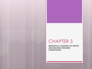 CHAPTER 3 Metabolic Changes of Drus & Related Compounds 1