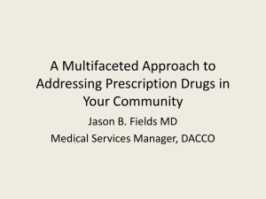 A Multifaceted Approach to Addressing Prescription Drugs in Your