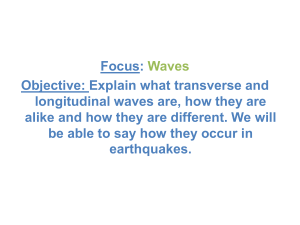 Seismic Waves, Parts of a Wave