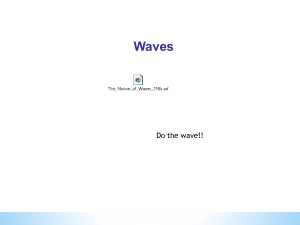 Chapter 11: Waves