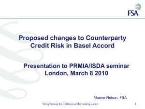 Proposed changes to Counterparty Credit Risk in Basel