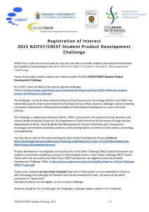 Registration of Interest 2015 NZIFST/CREST Student Product
