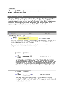 Week 1: Evaluations - Discussion