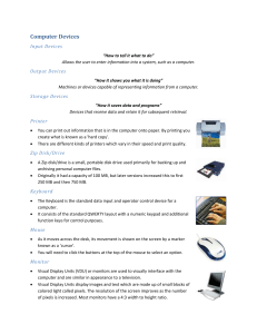 Computer Devices Information Sheet