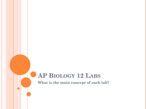 AP Biology 12 Labs