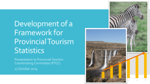 Development of Framework for Provincial Tourism Statistics