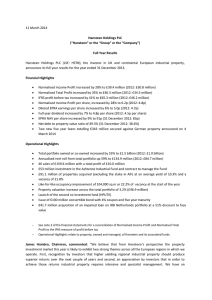 Full Year Results - Hansteen Holdings PLC