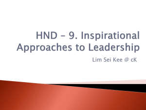 HND – 9. Inspirational Approaches to Leadership