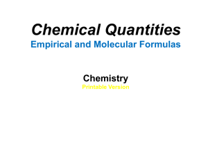 Empirical and Molecular Formulas