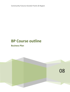 BP Course outline - Community Futures Grande Prairie