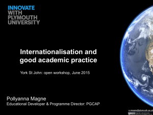 Internationalisation and good academic practice