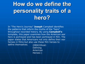 How do we define the personality traits of a hero?