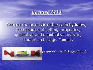 Chemistry of Carbohydrates