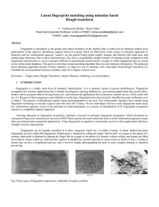 Latent fingerprint matching using minutiae based Hough