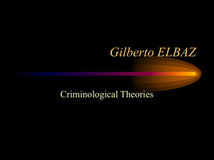 Criminological TheoriesPowerPoint