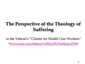 The Vatican's “Charter for Health Care Workers”