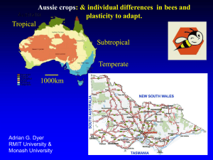 Entomophilous crops in Australia and variations in perception of