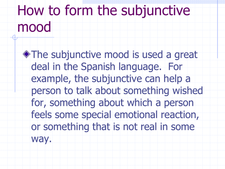 Subjunctive Mood Ancient Greek