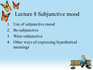 Subjunctive mood