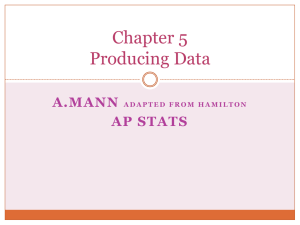 Chapter 5 Producing Data