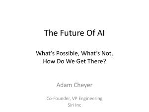 Presentation: "The Future of AI: What's Possible