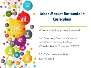 Labor Market Rationale in Curriculum