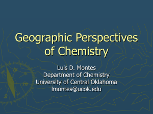 Geographies of Chemistry - Department of Chemistry -