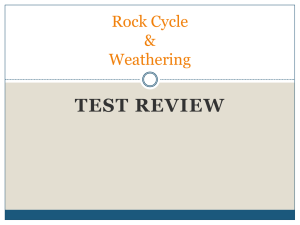 Rock Cycle & Weathering