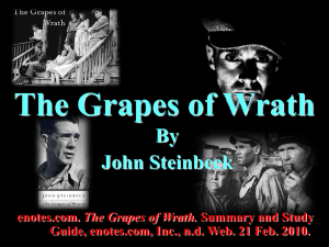 The Grapes of Wrath - Ten English Honors