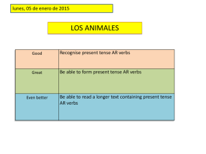 Animals and AR verbs