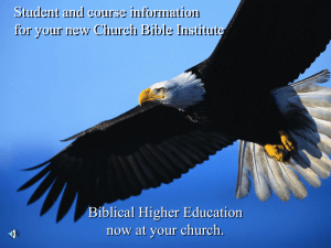 Bible Times and Customs - Bible Institutes for Churches