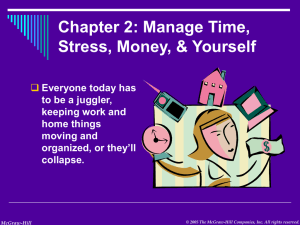 Chapter 2: Manage Time, Stress, Money, & Yourself