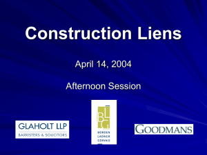 Introduction to Construction Liens