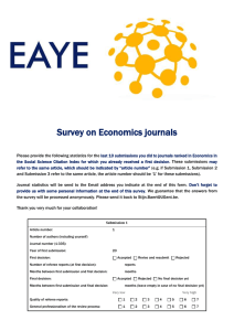 Survey on Economics journals