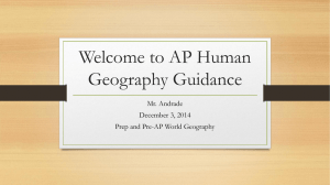 Welcome to AP Human Geography Guidance