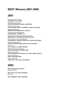 Best Winners 2001-2009 - Downtown Alliance San Antonio