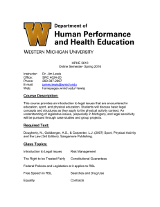 HPHE 5610 (Online) - Western Michigan University