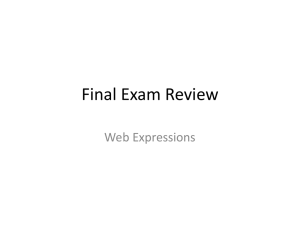 Final Exam Review - Plymouth State College