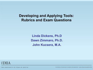 Rubrics and Exam Questions
