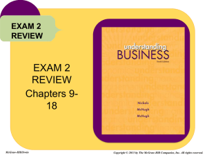 EXAM 2 review chapters 9-18