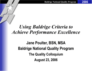 Malcolm Baldrige National Quality Award