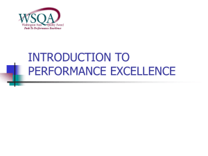 introduction to performance excellence