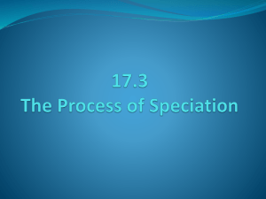 17.3 The Process of Speciation