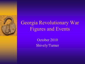 Georgia Revolutionary Figures and Events
