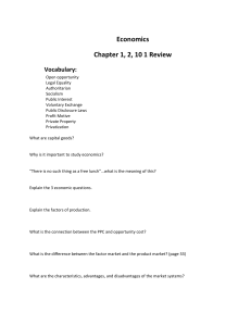 Chapter 1, 2, 10 1 Review