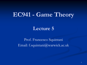 Game Theory EconC31