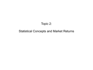 Statistical Concepts and Market Returns